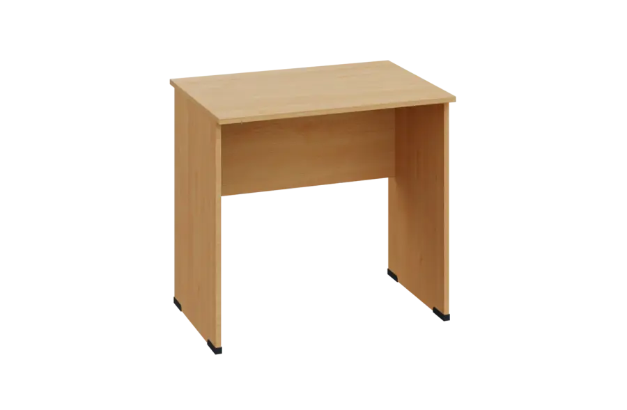 EPL 16 - 8 stůl kancelářský, dřevěná podnož, deska 18 mm, široký 800 mm, javor horský